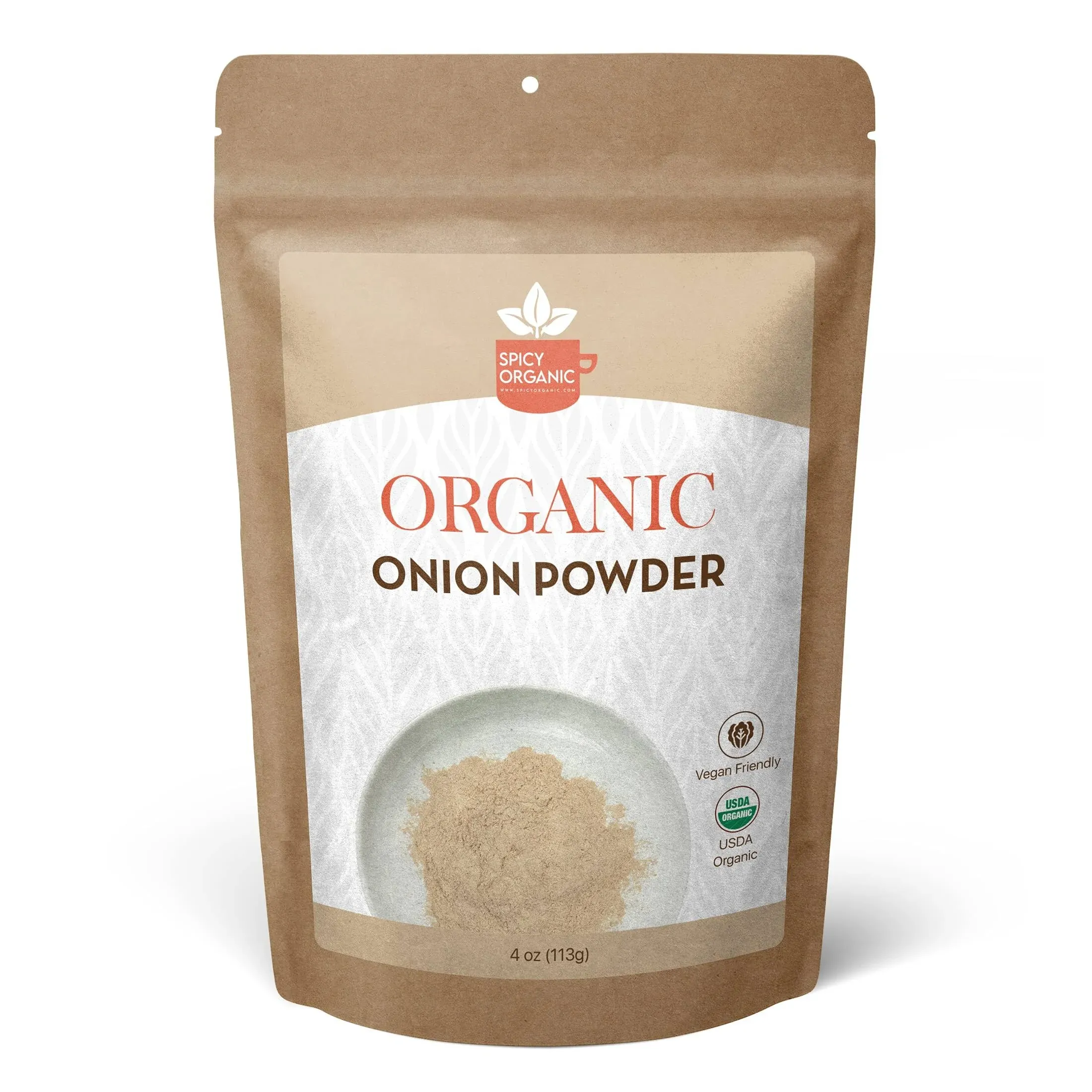 Organic Onion Powder (4 OZ) - NON GMO White Onion Powder Seasoning