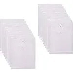 YESSART Letter Size Clear Poly Envelopes with String Closure Top Opening Fold...