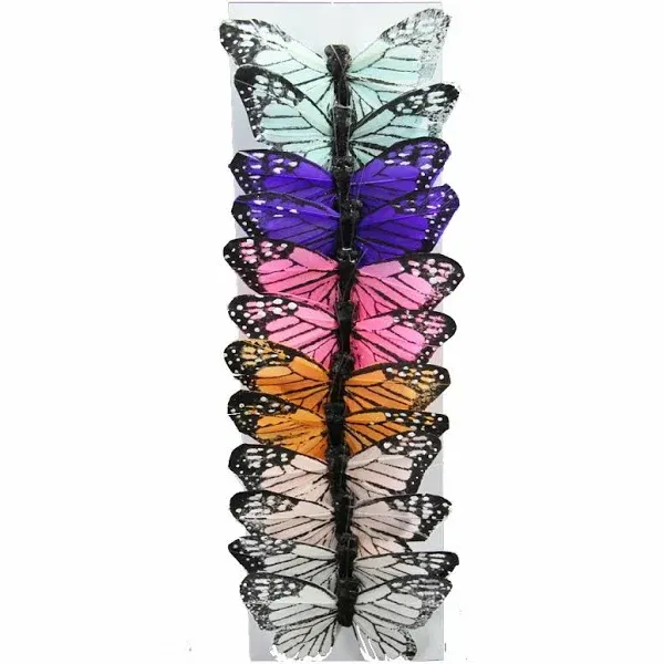 12 pc Pastel Monarch Butterflies