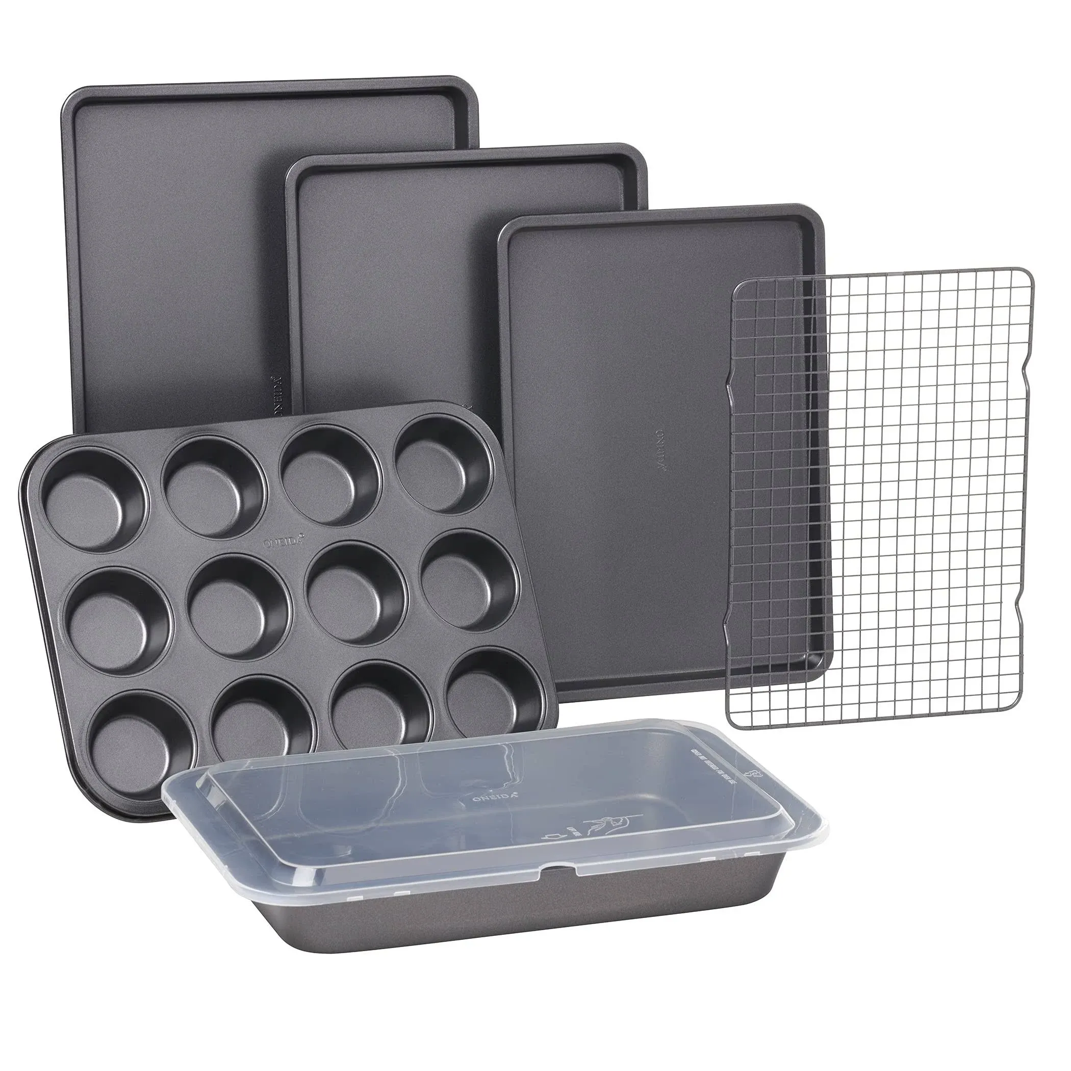 Simply Sweet 7 Piece Nonstick Metal Bakeware Set, High-Performan<wbr/>ce &amp; Dishwasher 