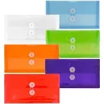 JAM PAPER Plastic Envelopes Velcro Brand Closure- #10 Business Book 5 1/2 X 10”