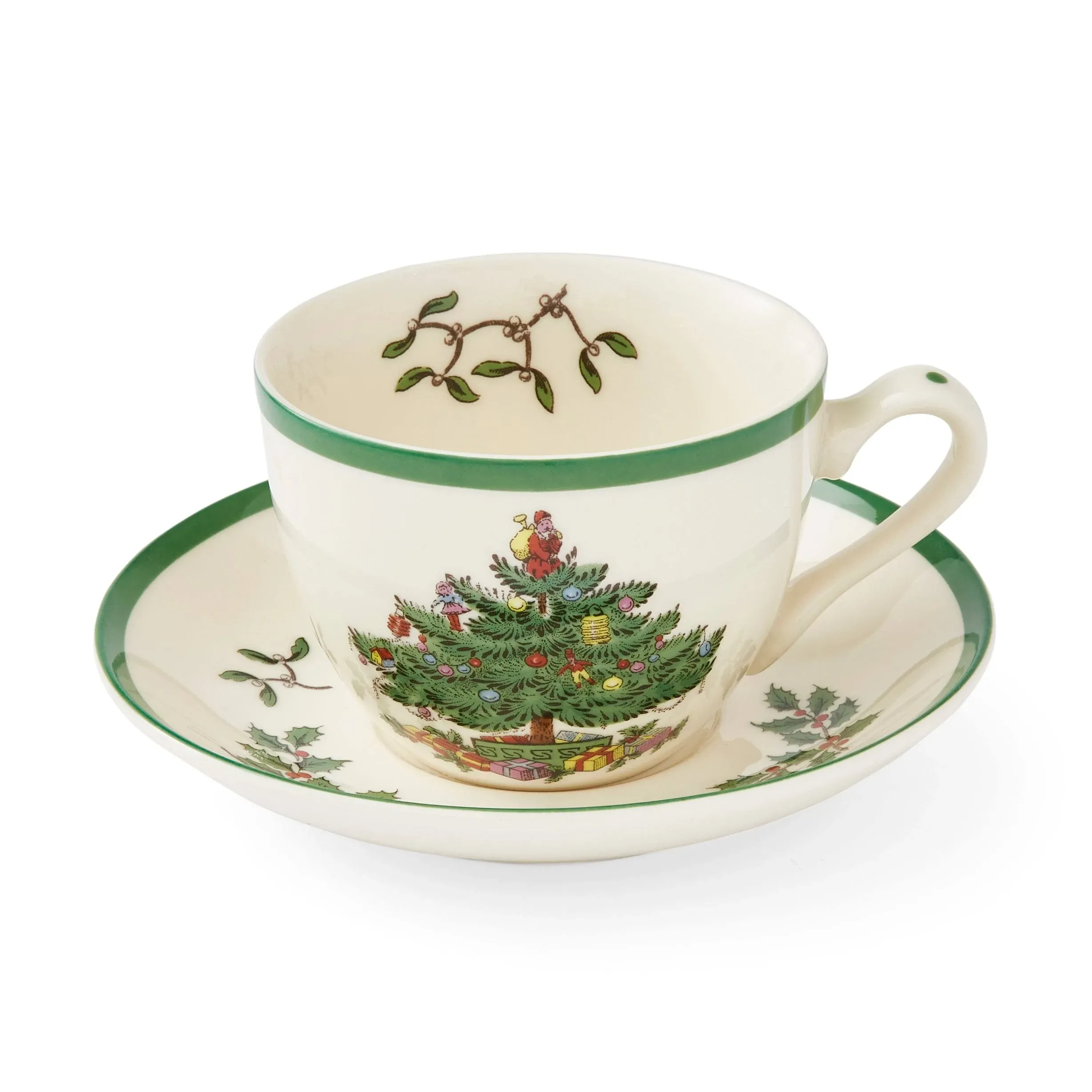 Spode Christmas Tree Teacup And Saucer