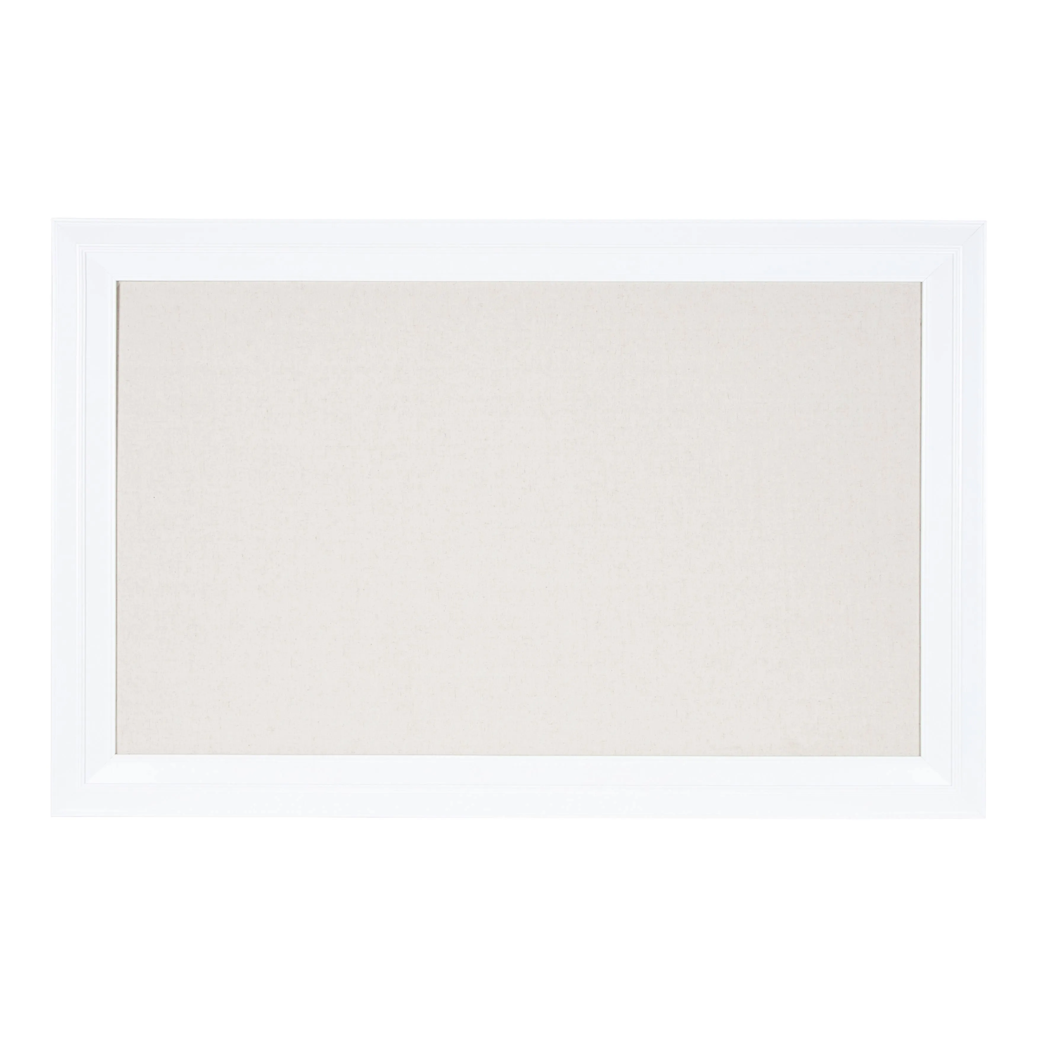 Kate and Laurel Whitley Modern Linen Fabric Pinboard, 29.5" x 45.5", White ...