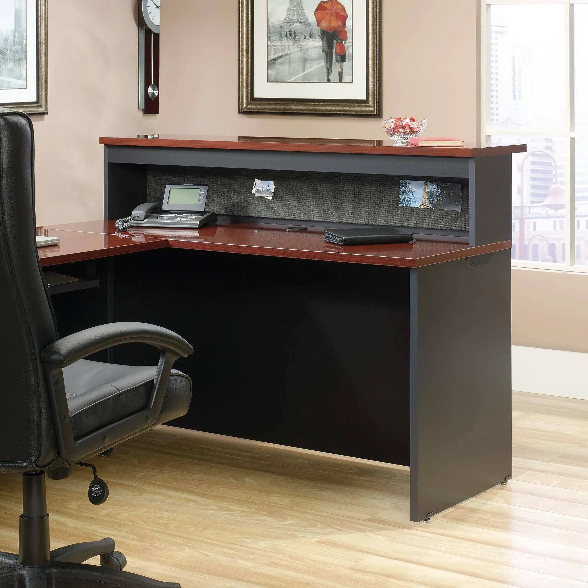 Sauder Via Reception Hutch Classic Cherry