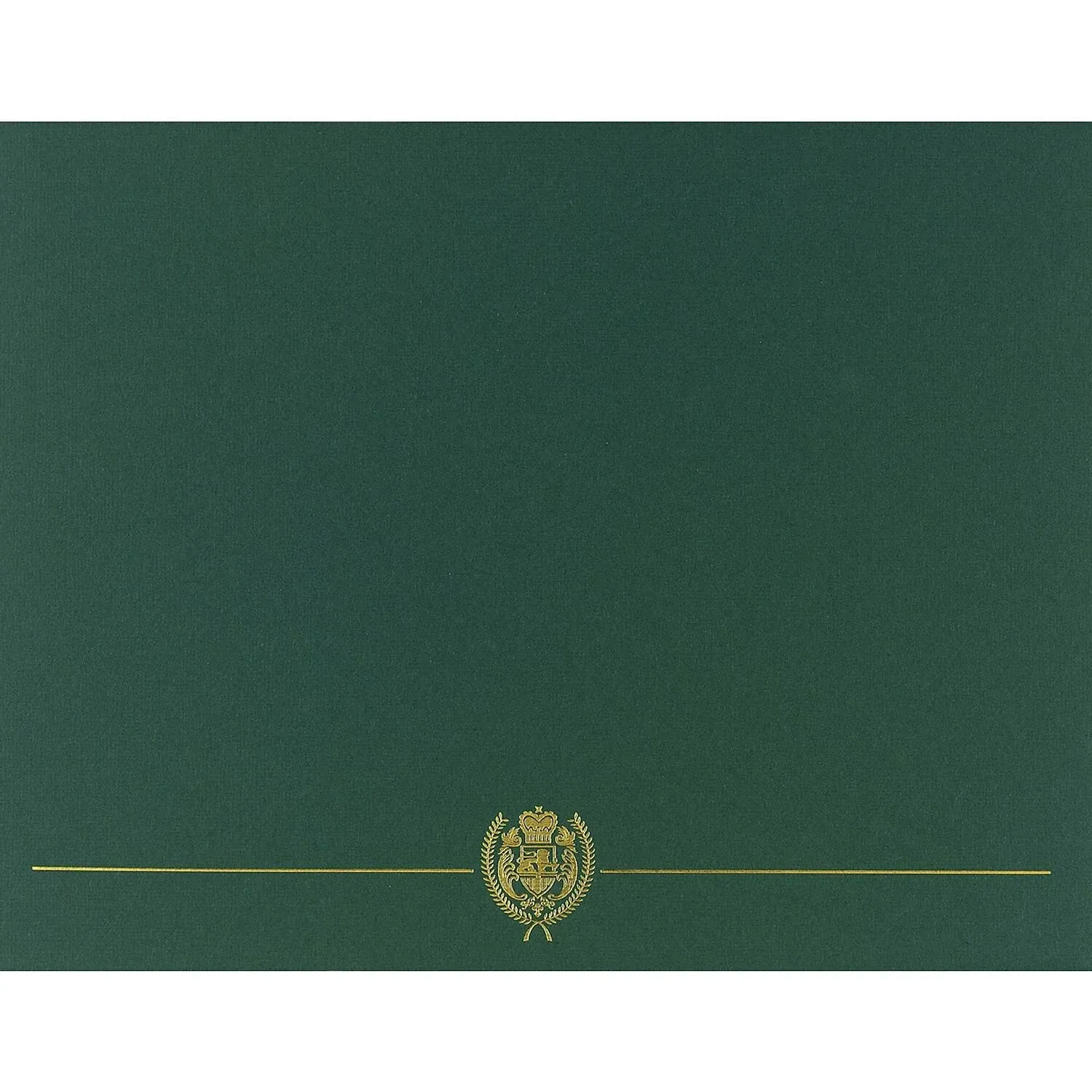 Great Papers! Classic Crest Hunter Green with Gold Foil Certificate Cover, 12" x 9.375", 5 Count (903118)