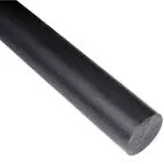 Duco Black Acetal Copolymer Rod 1.25 Inch Diameter, 36 Inch Length - Wear-Resistant Machinable Long Acetal Rods - Black Dowels Plastic Bar Stock (Pack of 1)