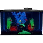 GloFish 10 Gallon Aquarium Fish Tank Kit with LED Filter Heater and Decor