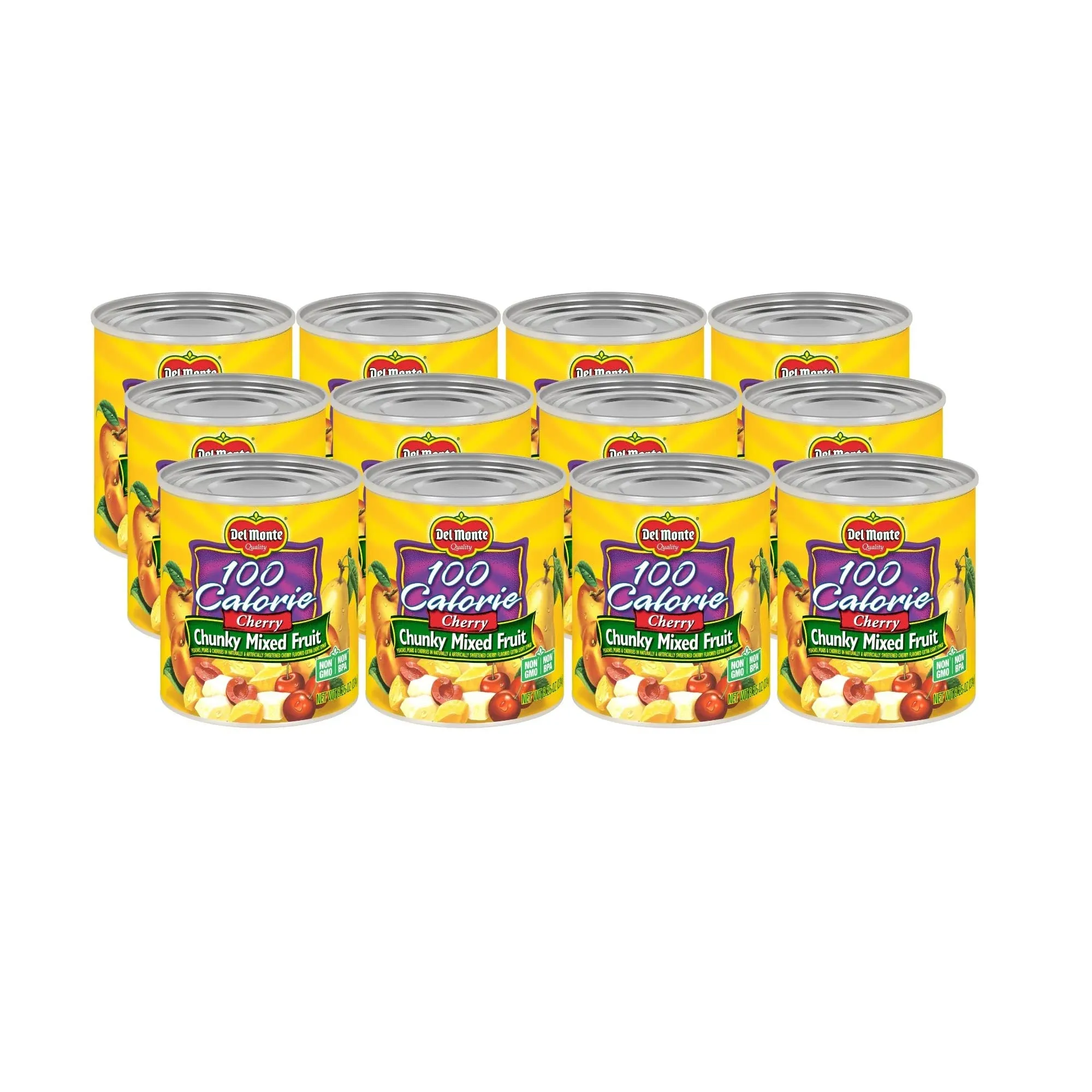 Canned Cherry Chunky Fruit Cocktail in Light Syrup, 8.25 Ounce (Pack of 12)