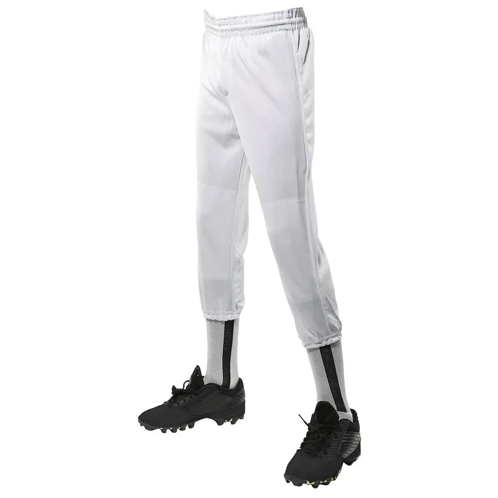 Champro Youth Value Pull-Up Baseball Pants (White) - NEW with back pocket