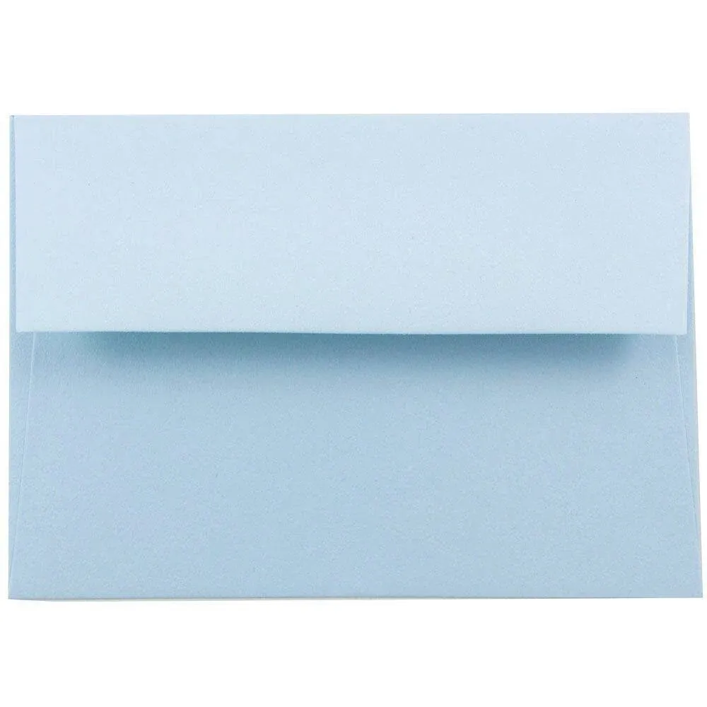 JAM Paper® A2 Invitation Envelopes, 4.375 x 5.75, Baby Blue, 50/Pack (155624I)