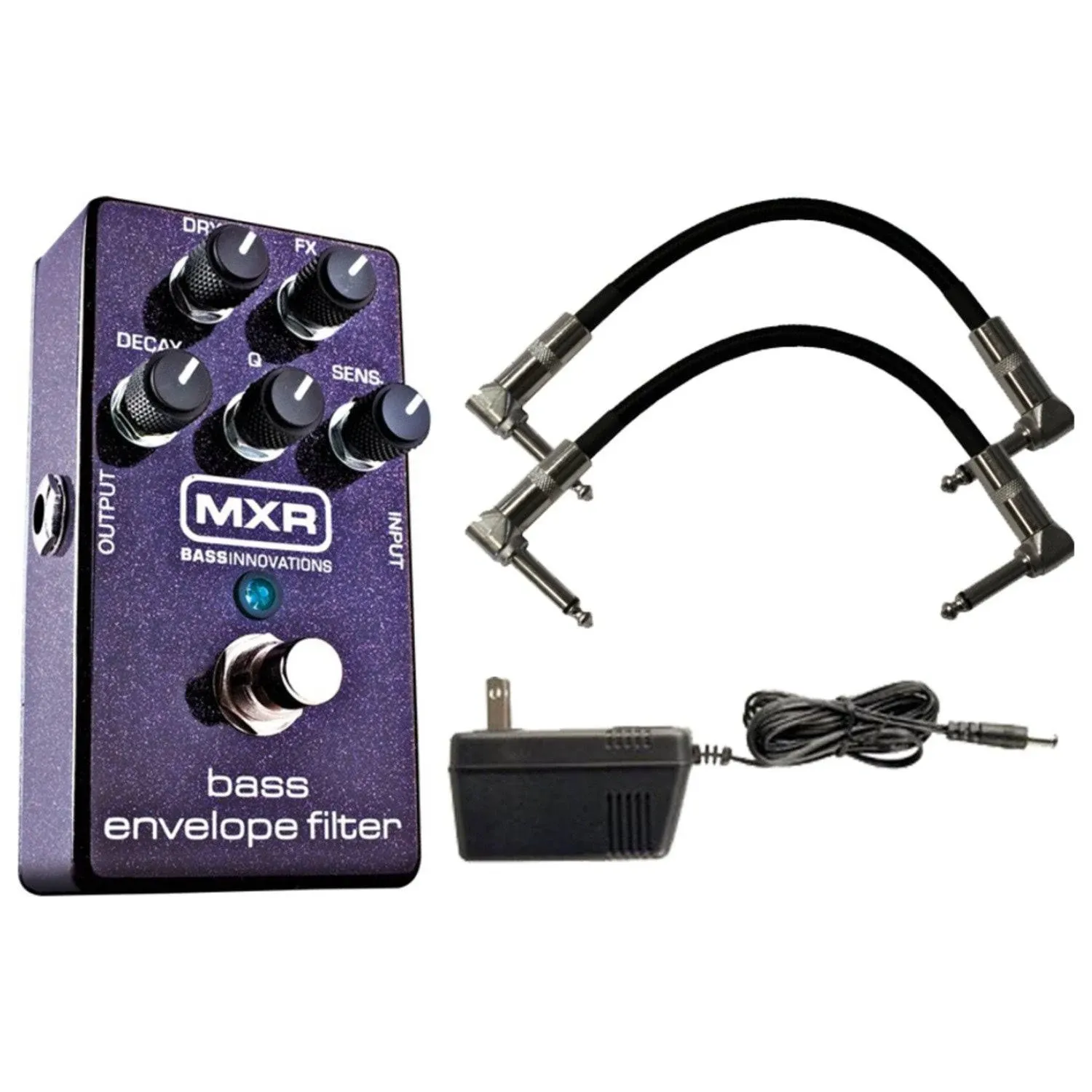 MXR M82 Bass Envelope Filter W 9V Power Supply and Patch Cables