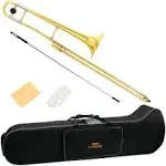 Alto Trombone Bb Trombone Instrument for Beginners Student and Adult Learners to play,including(glod), CH-200