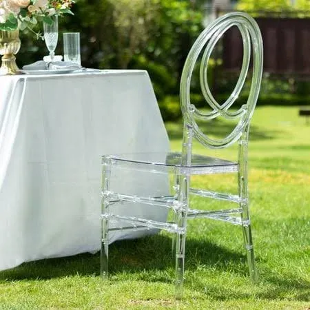 Efavormart Stackable Clear Acrylic Phoenix Chiavari Ghost Chair, Transparent ...