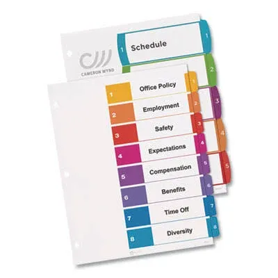 Avery Customizable Toc Ready Index Multicolor Dividers, 15-Tab, Letter, 6 Sets ...