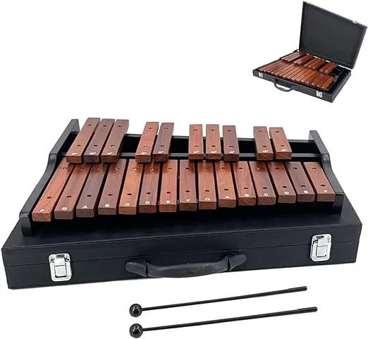 Lfhelper Portable Professional 25 Key Xylophone Alto Wood Xylophone Adult School Band Student Percussion Educational Diatonic Scale from F to F Semito