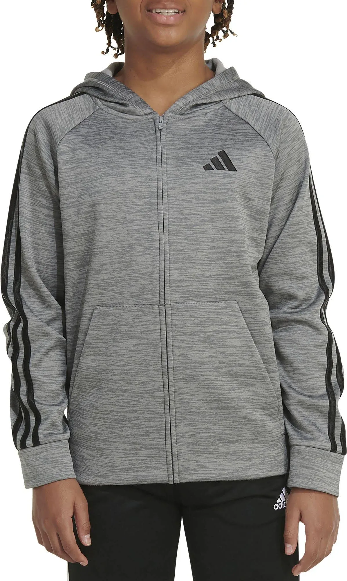 NWT Boys Large adidas Tricot Zip Front Logo Jacket