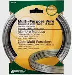 Hillman Galvanized Multi-Purpose Wire, 12 Gauge, 100', Galvanized Steel