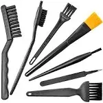 Computer PC Keyboard Laptop Electronics Camera Small Cleaning Brush Kit (Black, Set of 7)