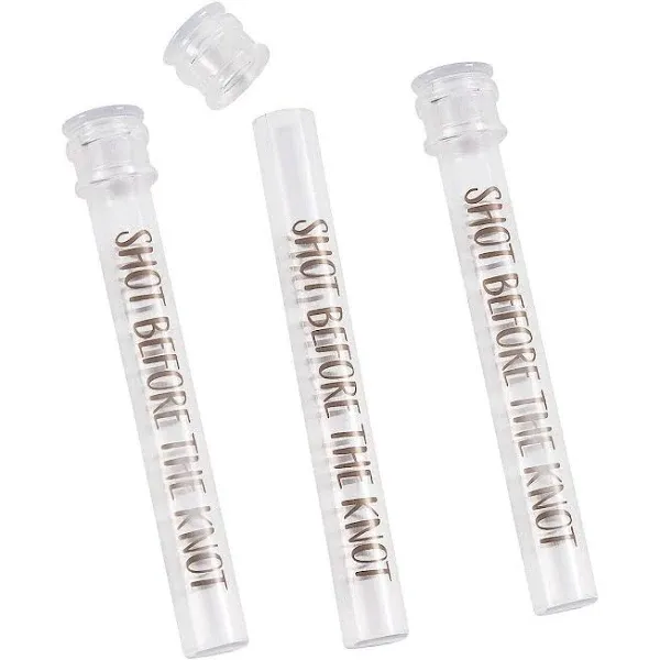 Fun Express Shot Before the Knot Test Tube Shot Glasses - Set of 12 Plastic Tubes - Bachelorette Party and Wedding Party Supplies