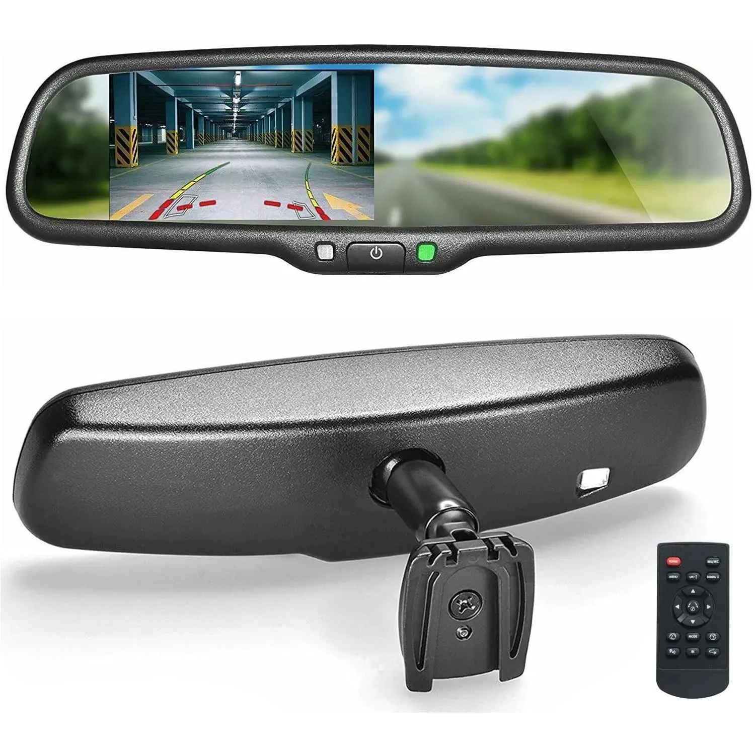 Master Tailgaters Rear View Mirror with 4.3&#034; LCD and DYNAMIC Parking Lines