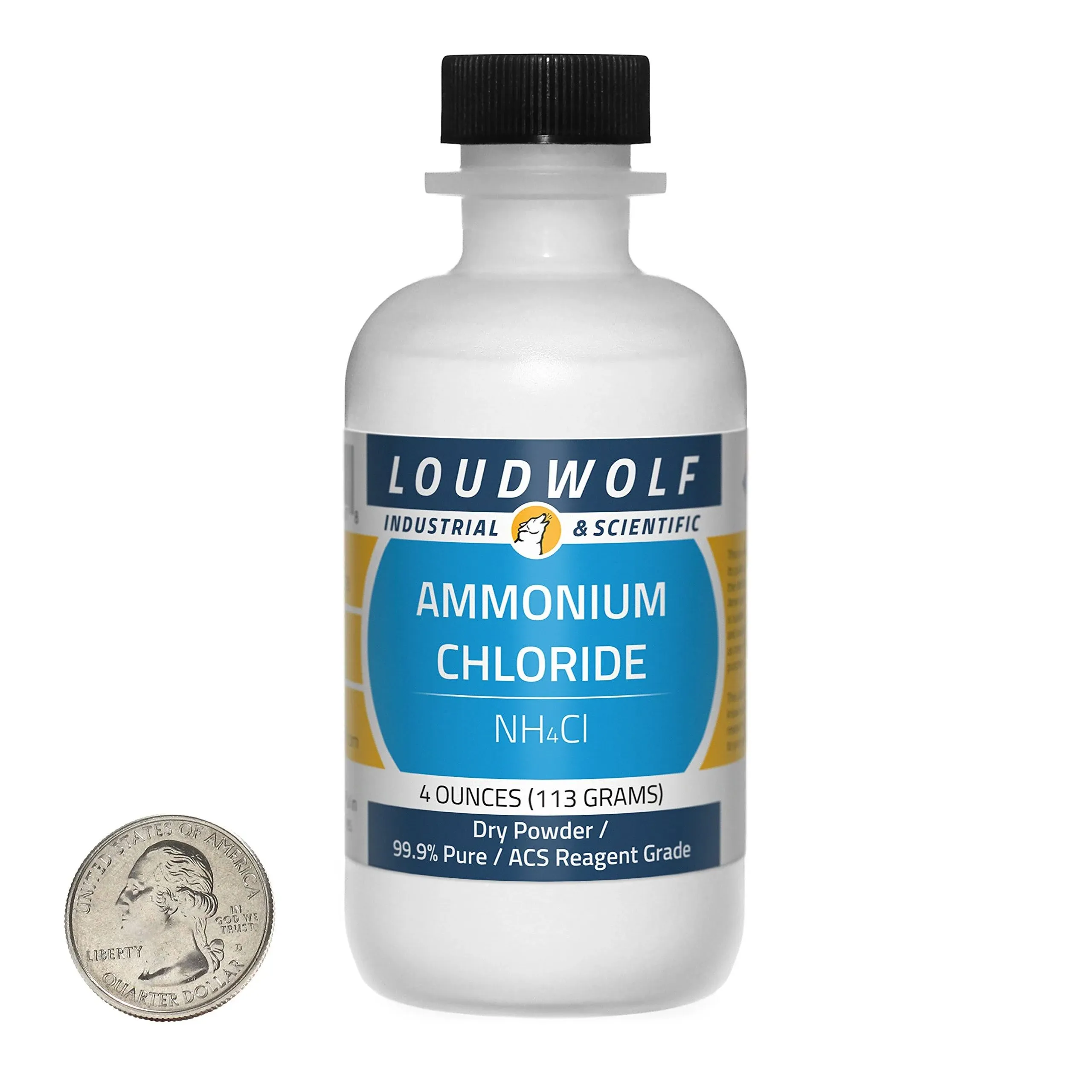 Ammonium Chloride / 4 Ounce Bottle / 99.9% Pure ACS Reagent Grade / Dry Powder