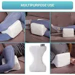 5 Stars United Knee Pillow for Side Sleepers - 100% Memory Foam Wedge Contour - Leg Pillows for Sleeping - Spacer Cushion for Spine Alignment, Back