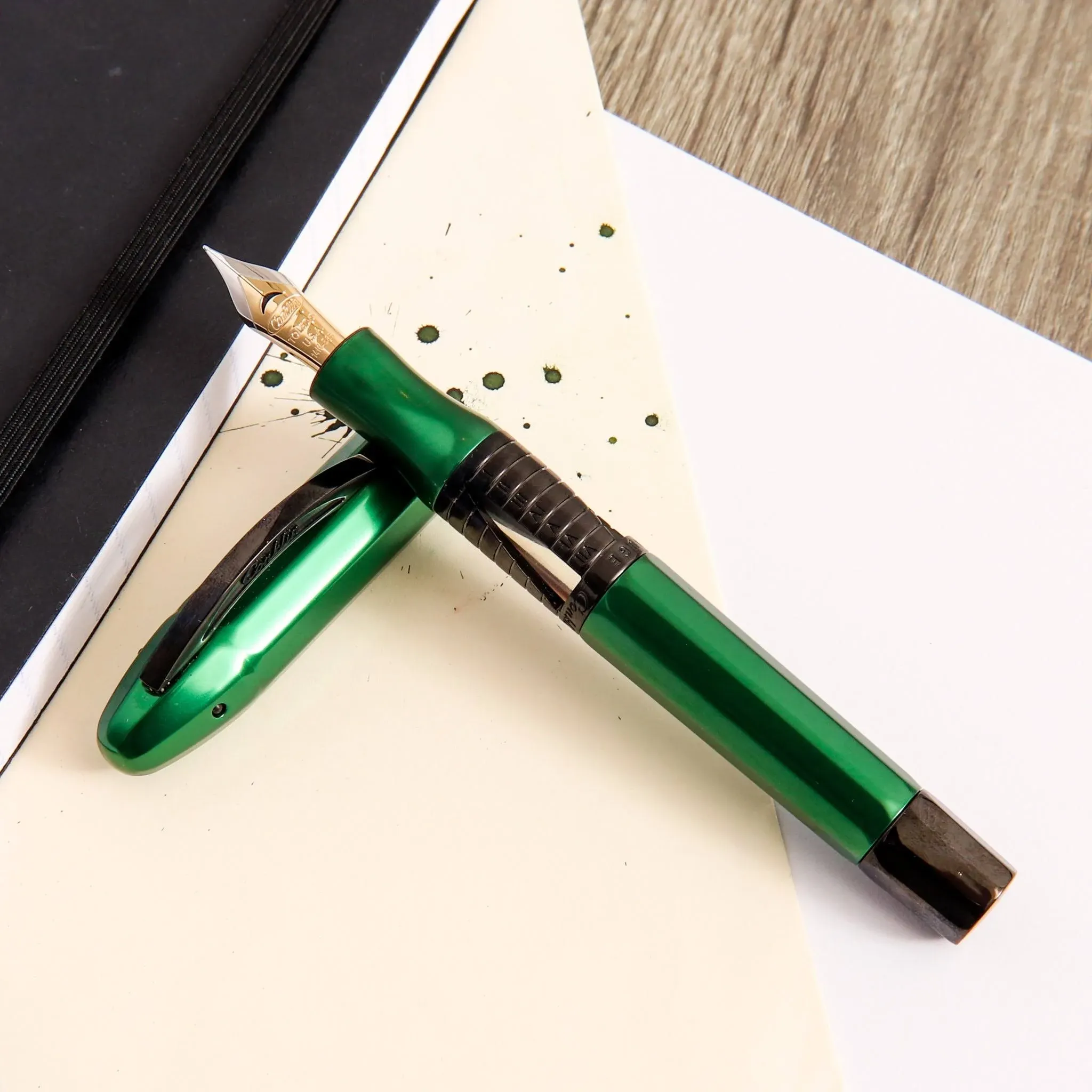 Conklin Nozac Fountain Pen - Classic Green - Black Trim (125th Anniversary ...