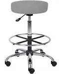 Boss B16240-GY Caressoft Gray Vinyl Medical / Drafting Stool