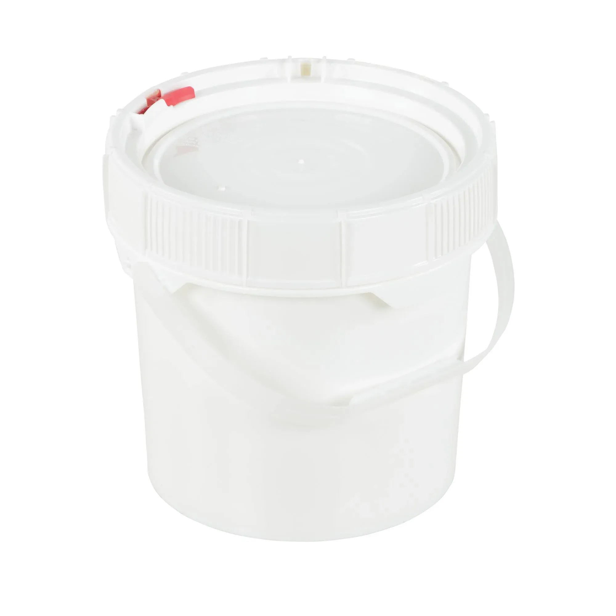 Vestil PAIL-SCR-35-W Screw Top Pail & Lid-White, 3.5 Gal