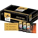 Sheba Treats Meaty Sticks Variety Pack, 40 Count salmon chicken tuna