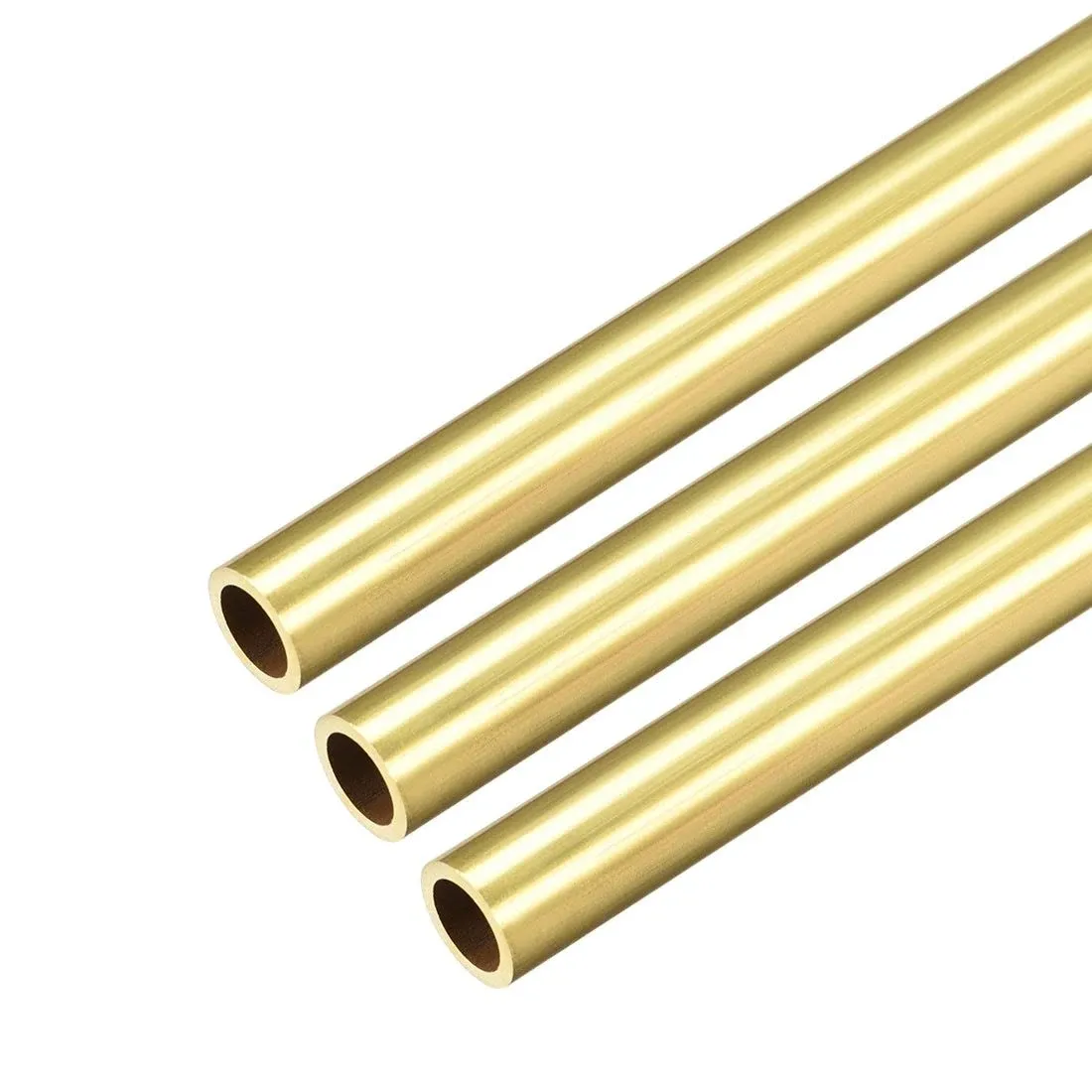 Uxcell Brass Round Tube Seamless Straight Pipes | Harfington, 7.5mm x 1mm / 3pcs