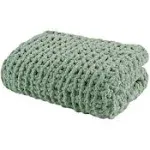 Madison Park Chenille Chunky Knit Throw - Sage Green