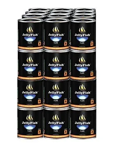 Real Jellyfish Flame Premium Gel Fuel 48 Cans Indoor or Outdoor Made in USA 13oz