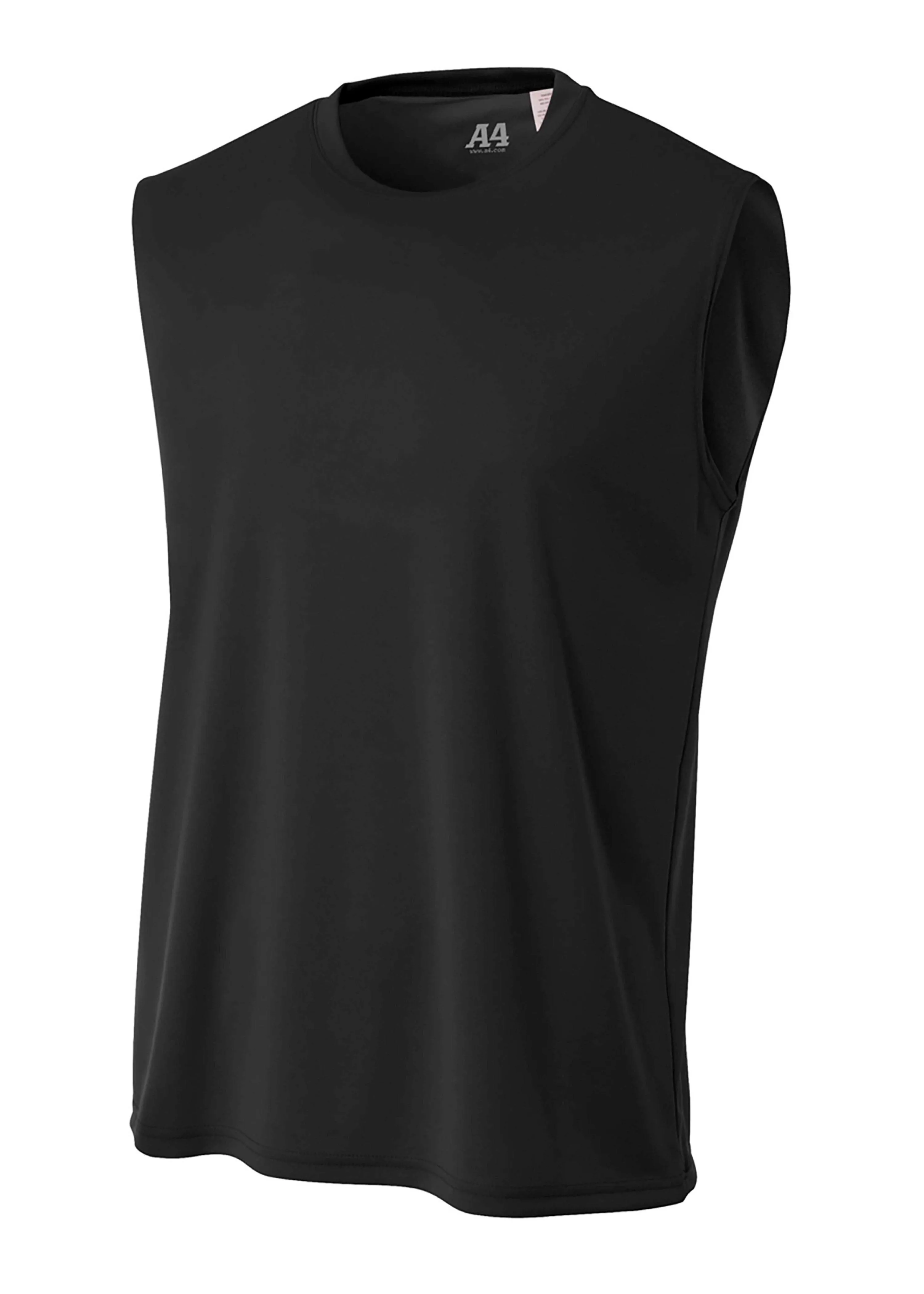 A4 N2295 Men's Cooling Performance Muscle T-Shirt Black L