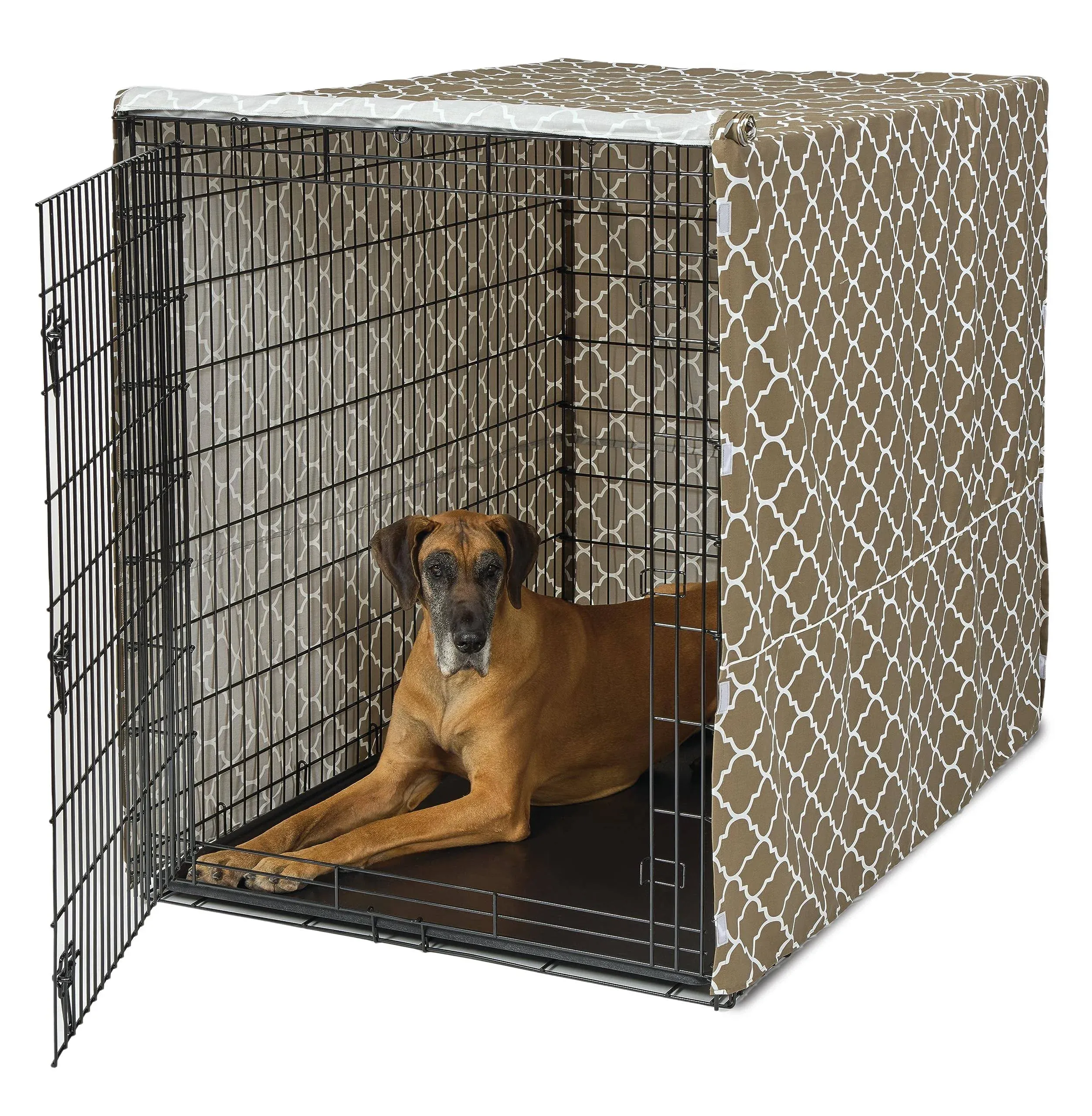 Midwest Privacy Dog Crate Cover, 54-in, Brown