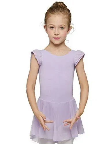 MdnMd Toddler Girls Ballet Leotards with Skirt Dance Dresses Tutu Ballerina Outfit