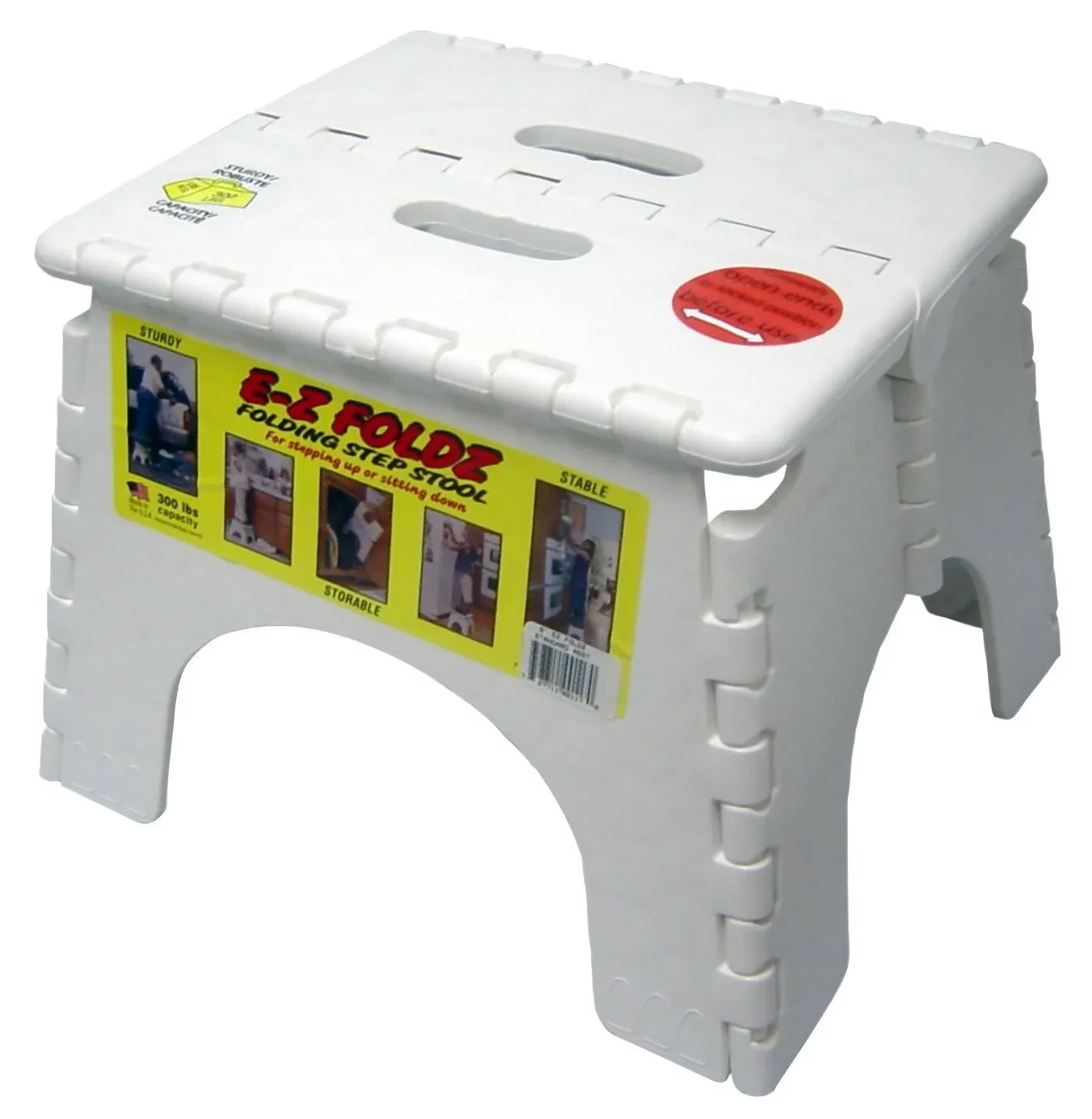 E-Z Foldz Step Stool, 9", White