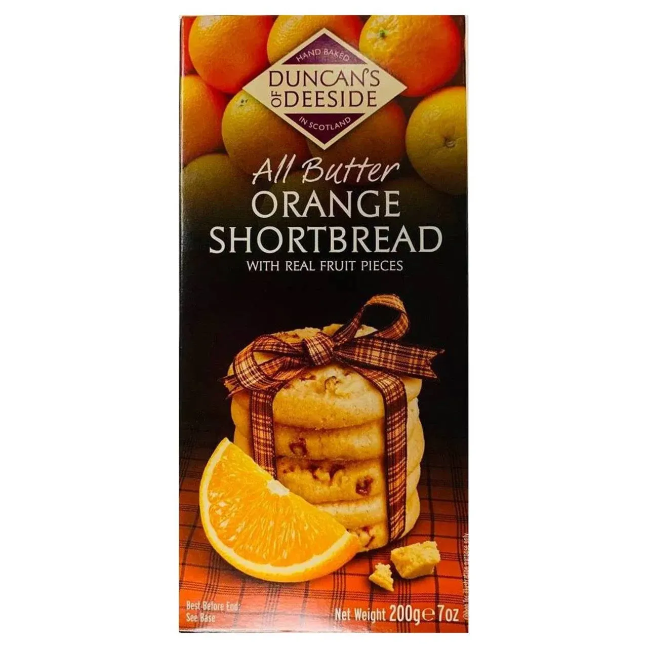 Scotland Hand Baked Butter Shortbread Cookie Box 7oz (Orange)