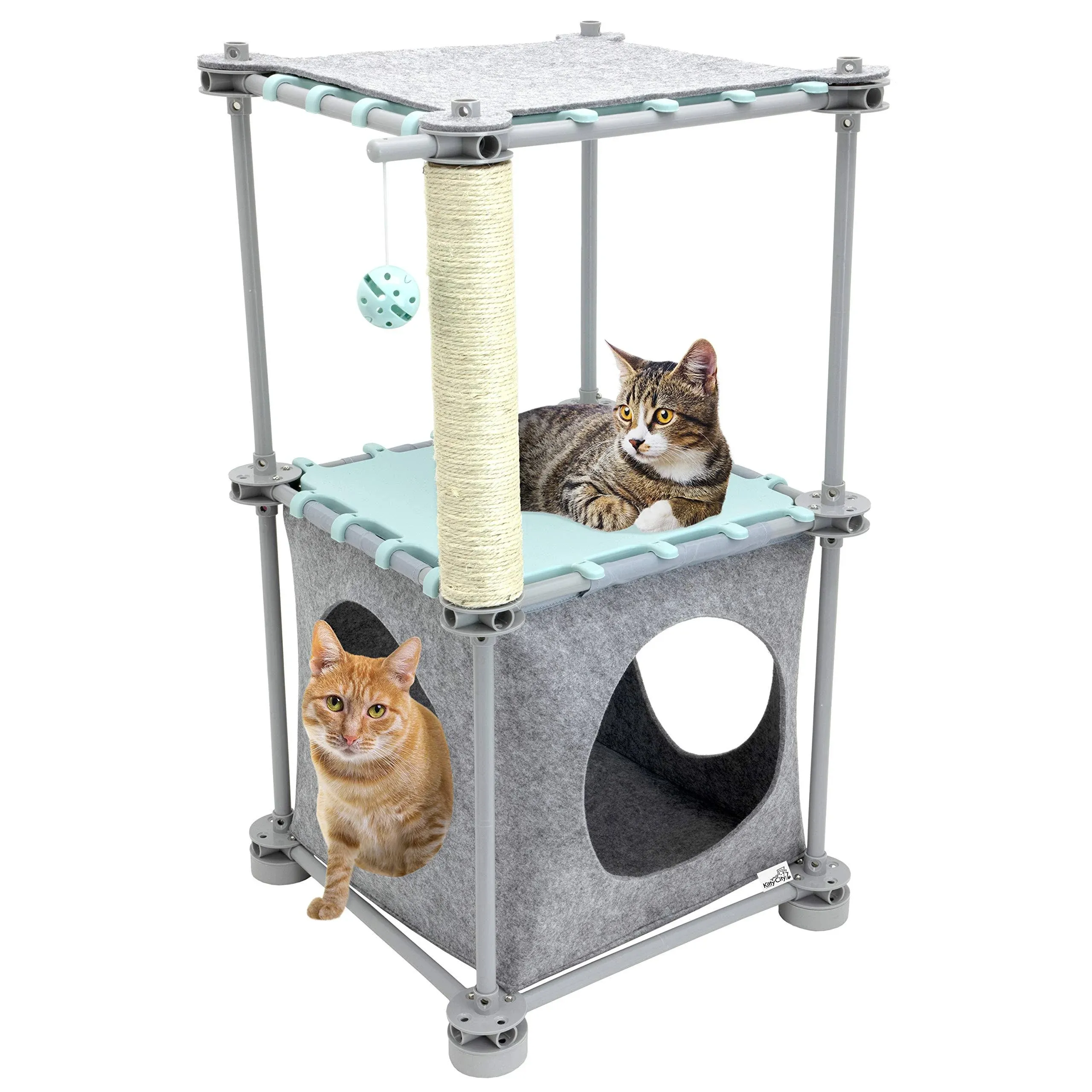 Teal/Gray 2.0 Cat Tower