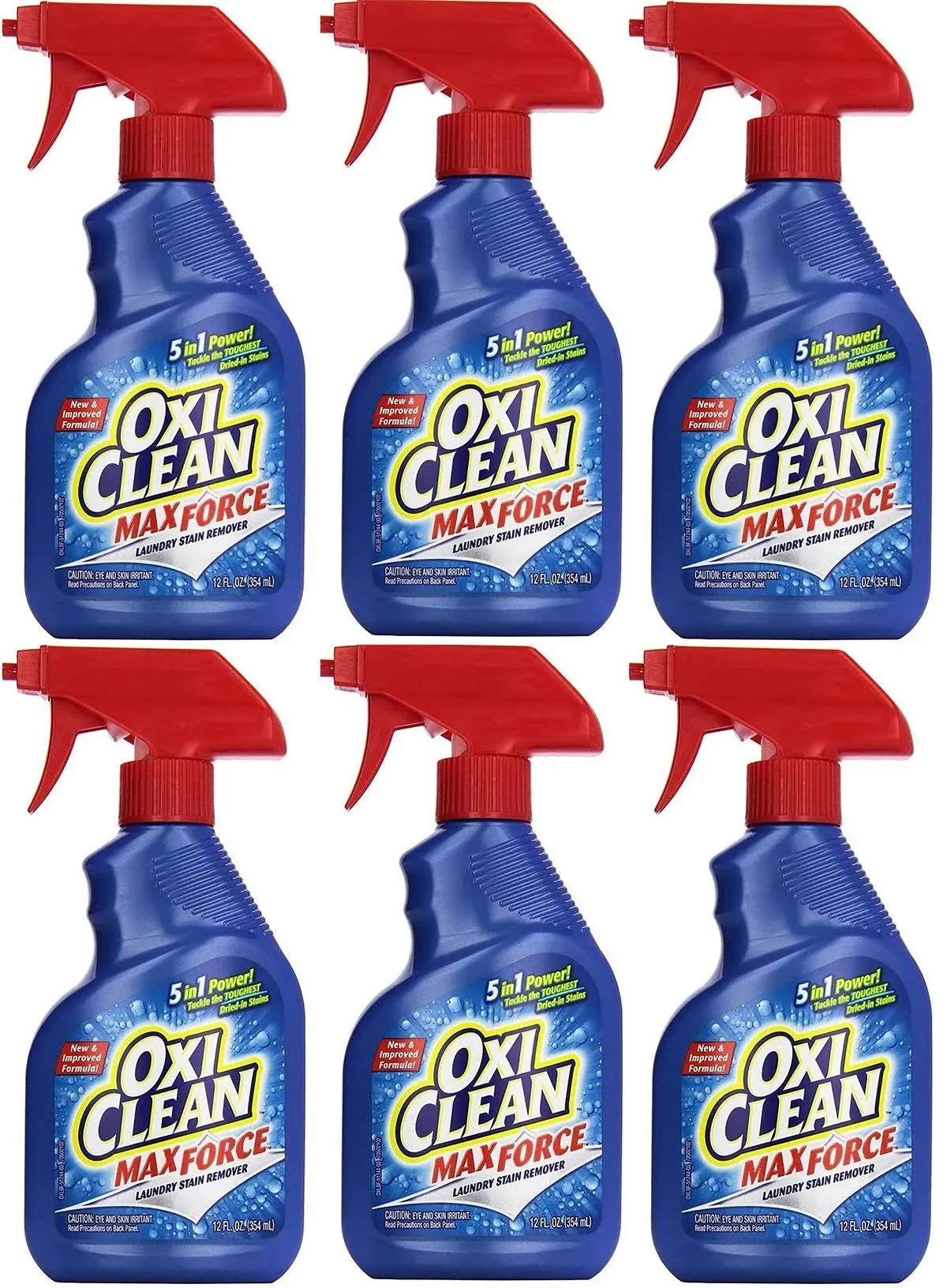 OxiClean Max Force Laundry Stain Remover Spray, 12 Fl Oz (Pack of 6)