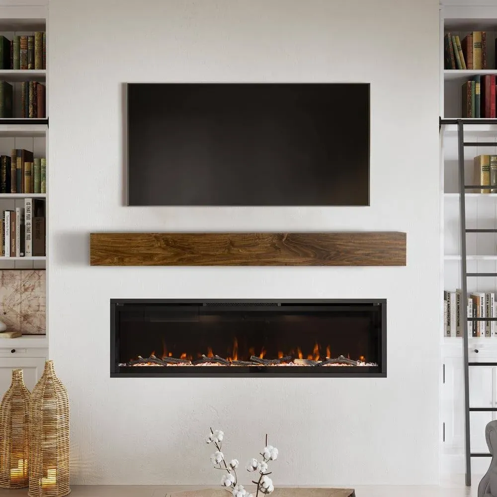 Boone Wood Fireplace Mantel Shelf