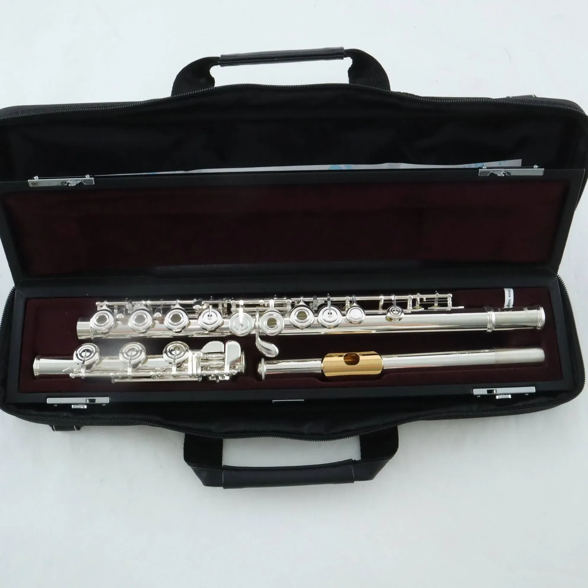 Yamaha YFL-382 Intermediate Flute Inline G B-Foot Gold Lip-Plate