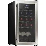 NutriChef Wine Chilling Refrigerator Cellar. with Air Tight Seal, PKCWC15