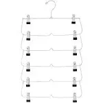 (SHIP FROM USA) 6-Tier Pant &amp; Skirt Hanger, Heavy Duty Metal, Space Saving