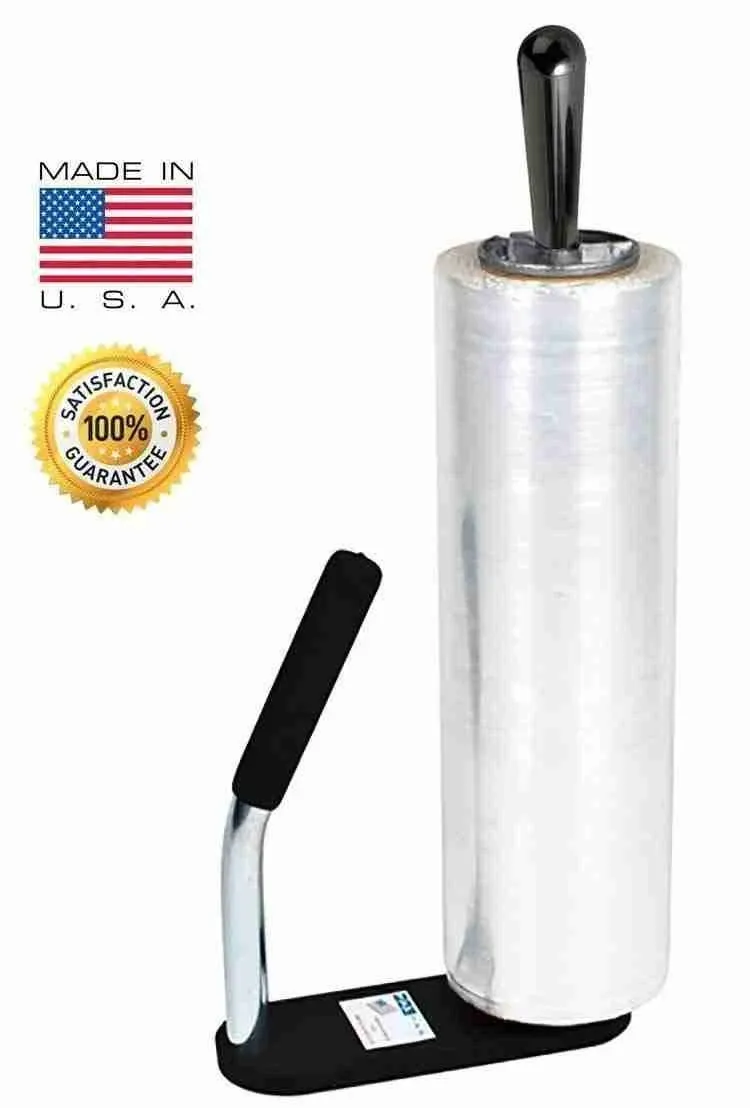 Made in USA! Industrial Strength Stretch Film Dispenser - Palpak200 Light Weight Pallet Wrapper – Tension Knob Adjustment Wrap Handle (1 Pack)