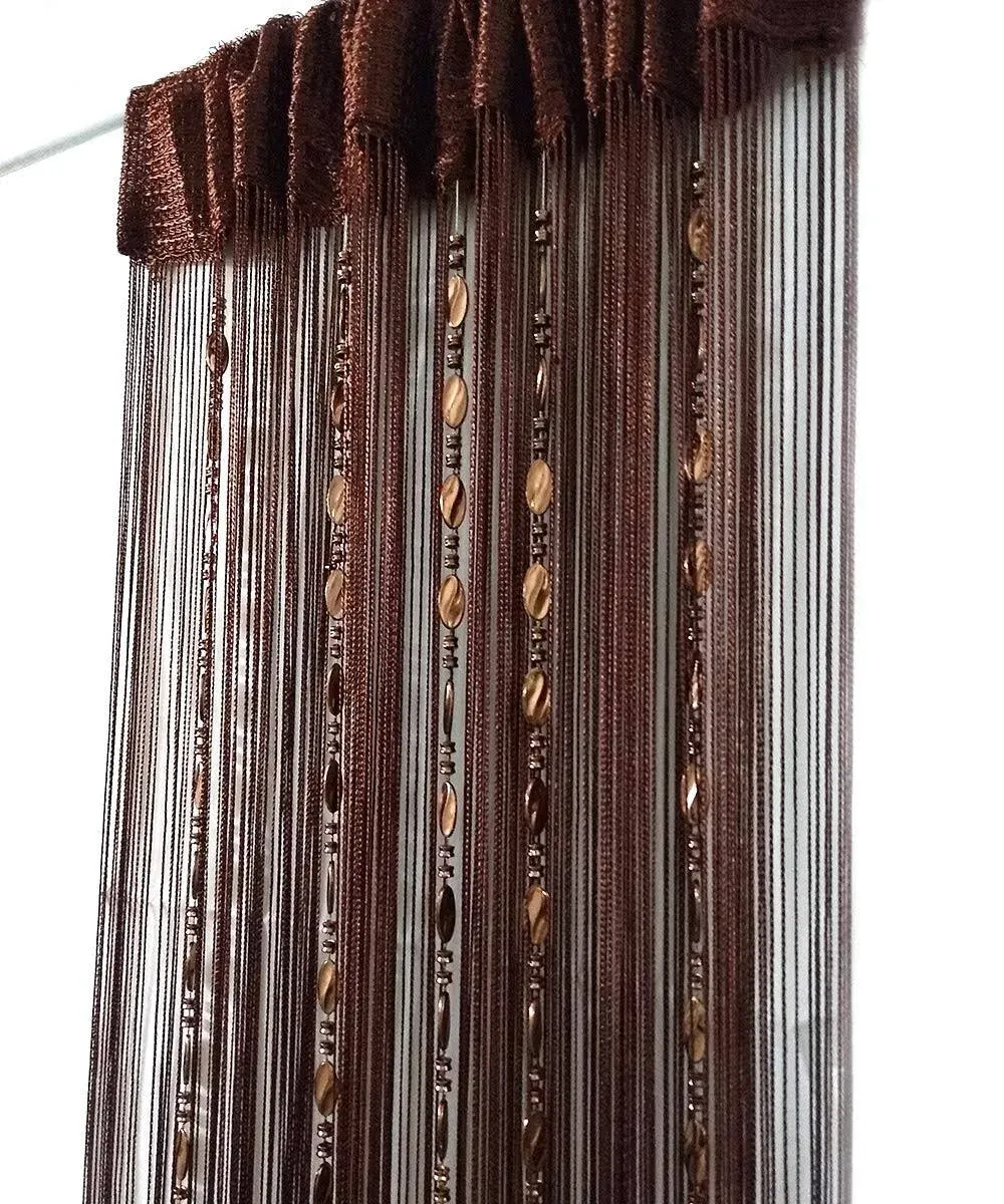 Decorative Door String Curtain Beads Wall Panel Fringe Window Room Divider Blind