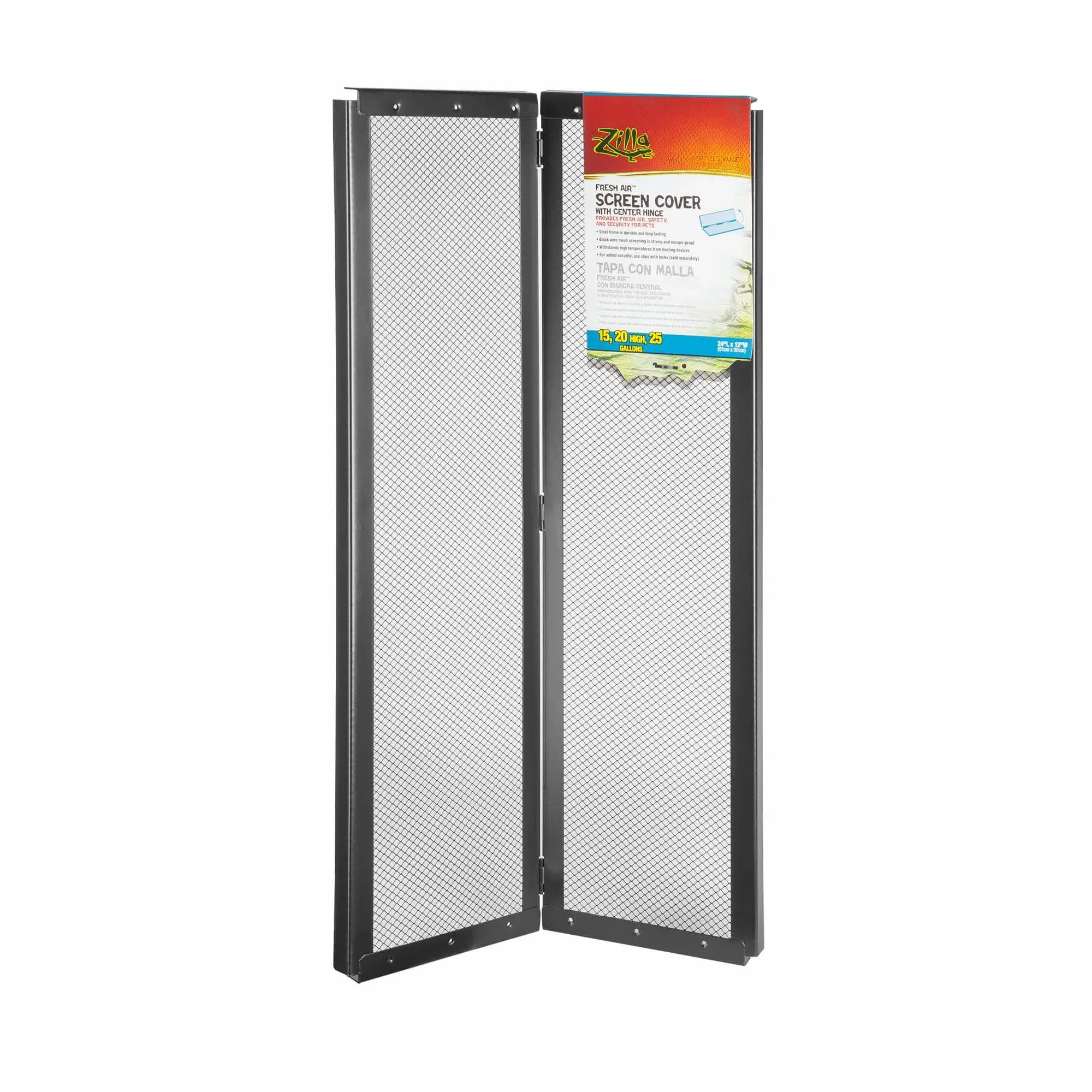 Zilla Fresh Air Screen Cover with Center Hinge - 24" x 12"