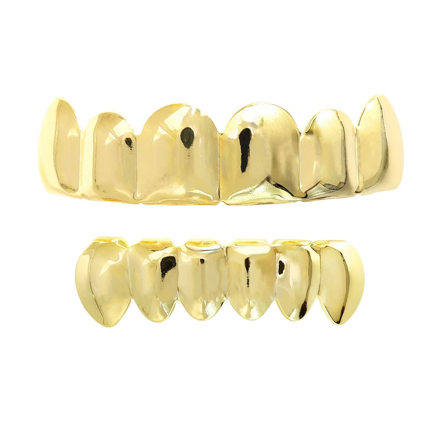 Careland 24K Plated Gold Grillz for Hip Hop Mouse Teeth Grills for New Custom Fit ...