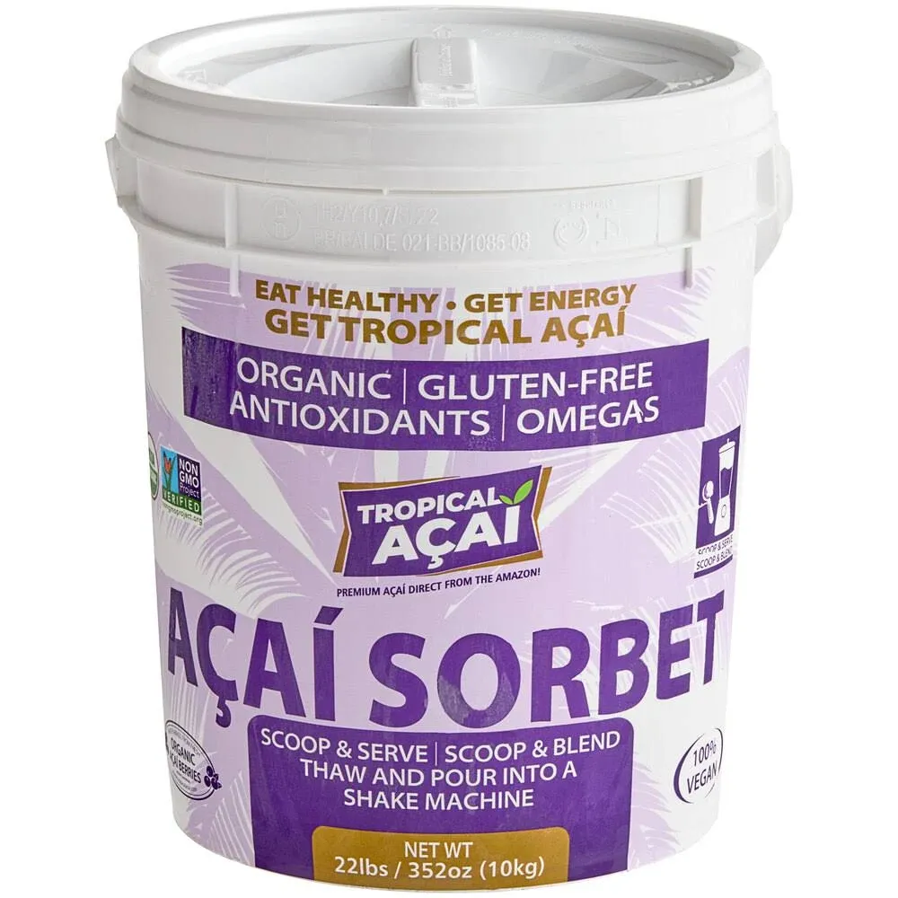 Tropical Acai Premium Acai Sorbet - 22 lb.