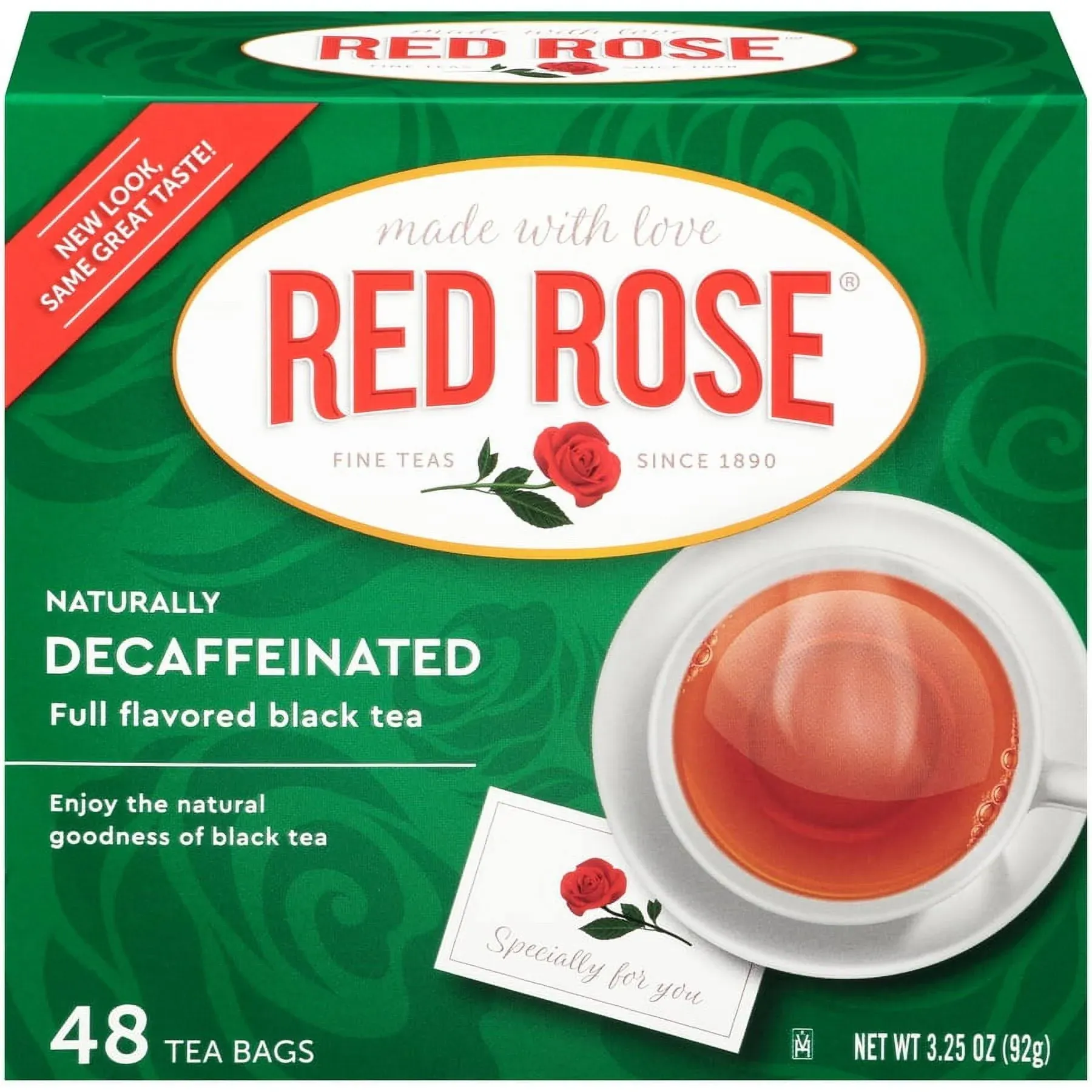 Red Rose Decaffeinated Black Tea - 48 Bags